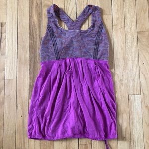 Purple Lululemon athletica workout top. Size 6.